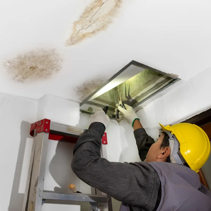 AC condensate overflow damage on an Altamonte Springs, FL ceiling