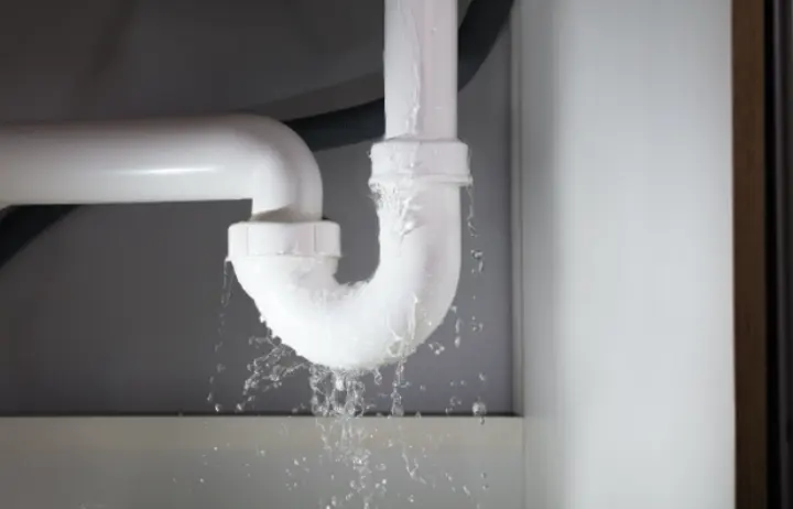 Appliance supply line leak under a sink in Altamonte Springs, FL